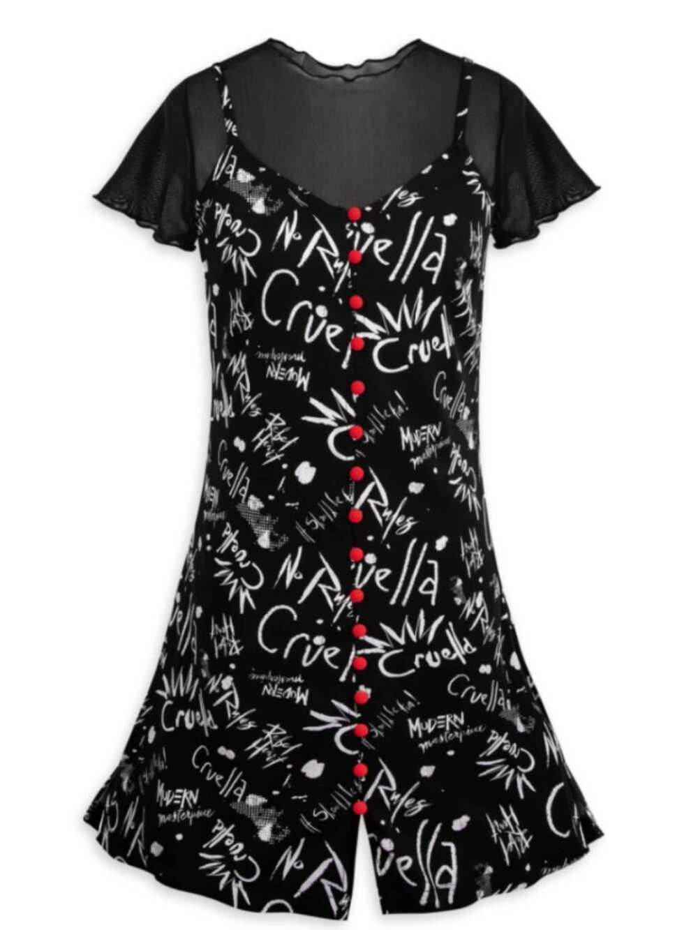 Disney Cruella de Vil Button Front Tank Dress